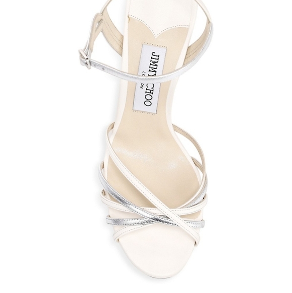 NWT $895 Jimmy Choo Lilah Metallic Leather Sandals - Picture 6 of 13